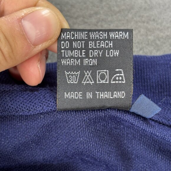 Vintage FERRARI Blue Polo Shirt Mens L Prancing Horse patches F-1 Chevron Shell - Picture 8 of 12